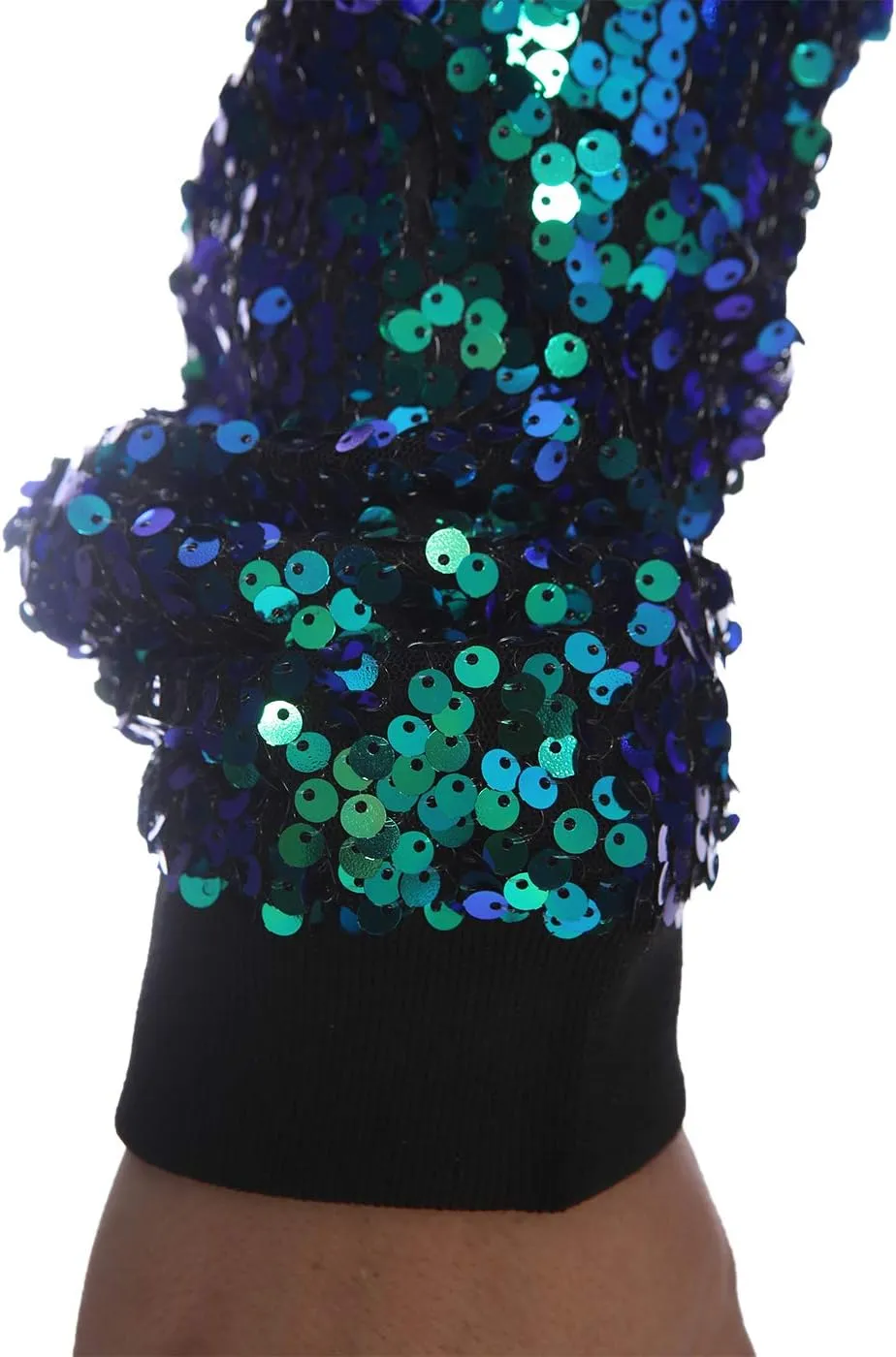 Anna-Kaci Women's Plus Size Sparkly Jacket Long Sleeve Zip Up Sequin Bomber Jacket Coat