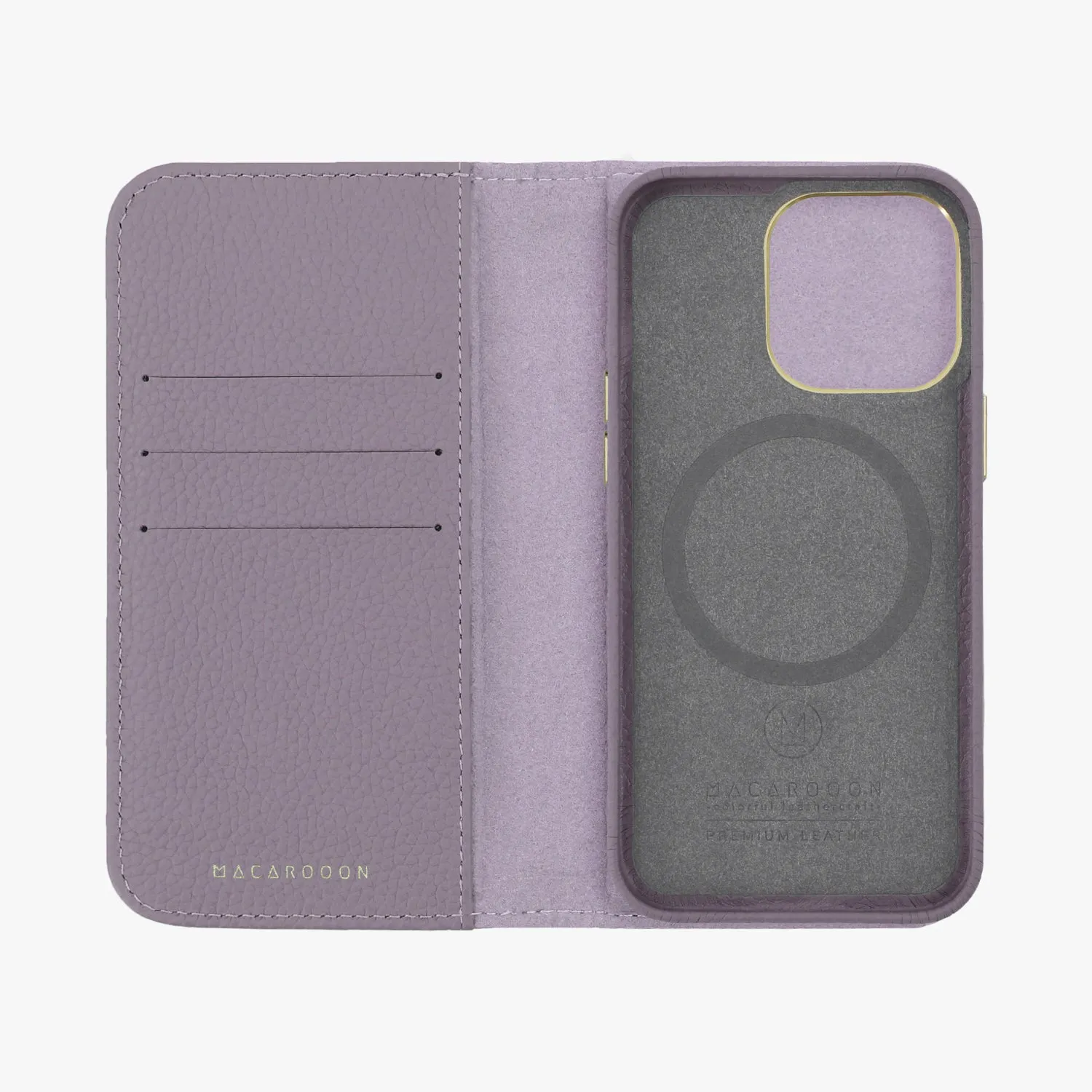 iPhone 15 Pro Max MagSafe Leather Flip Cover with Leather Case