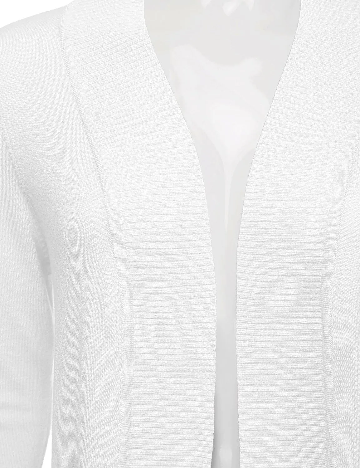 JJ Perfection Casual Open Front Knit Cardigan Long Sleeve with Side Pockets Basic Sweater Jackets for Womens with Plus Size