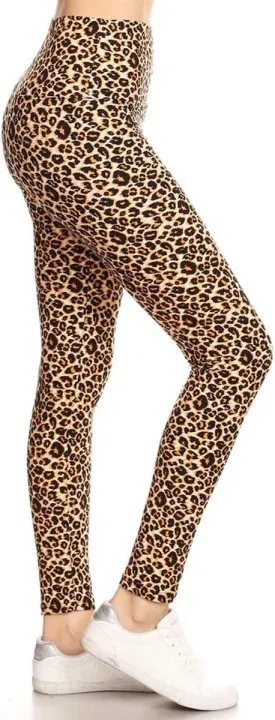 Leggings Depot High Waisted Plaid & Wild Print Leggings for Women - Plaid, Leopard, Snake Skin, Polka dot
