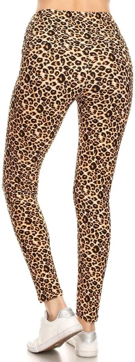 Leggings Depot High Waisted Plaid & Wild Print Leggings for Women - Plaid, Leopard, Snake Skin, Polka dot