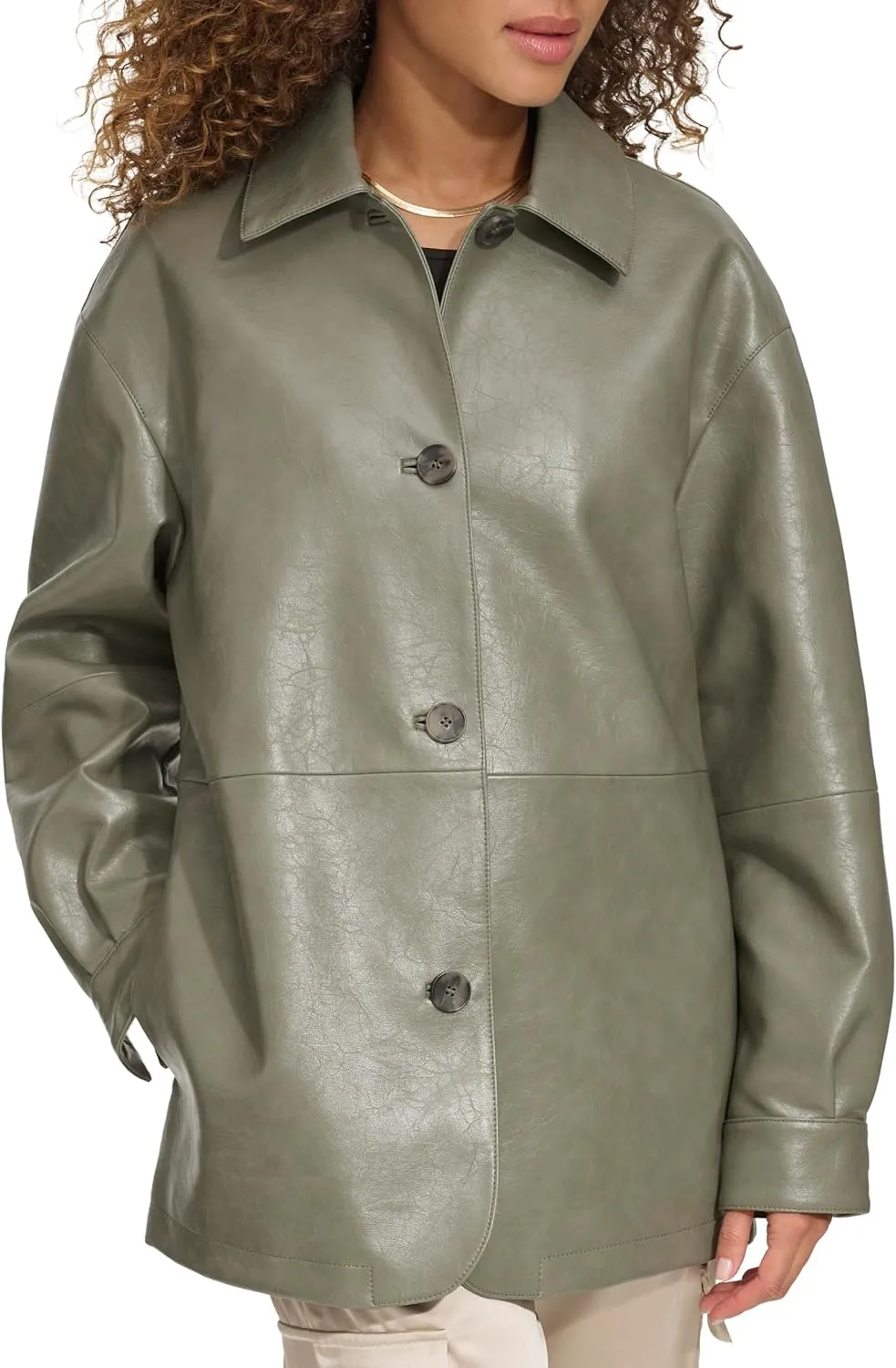 Levi's womens Relaxed Fit Faux Leather Blazer