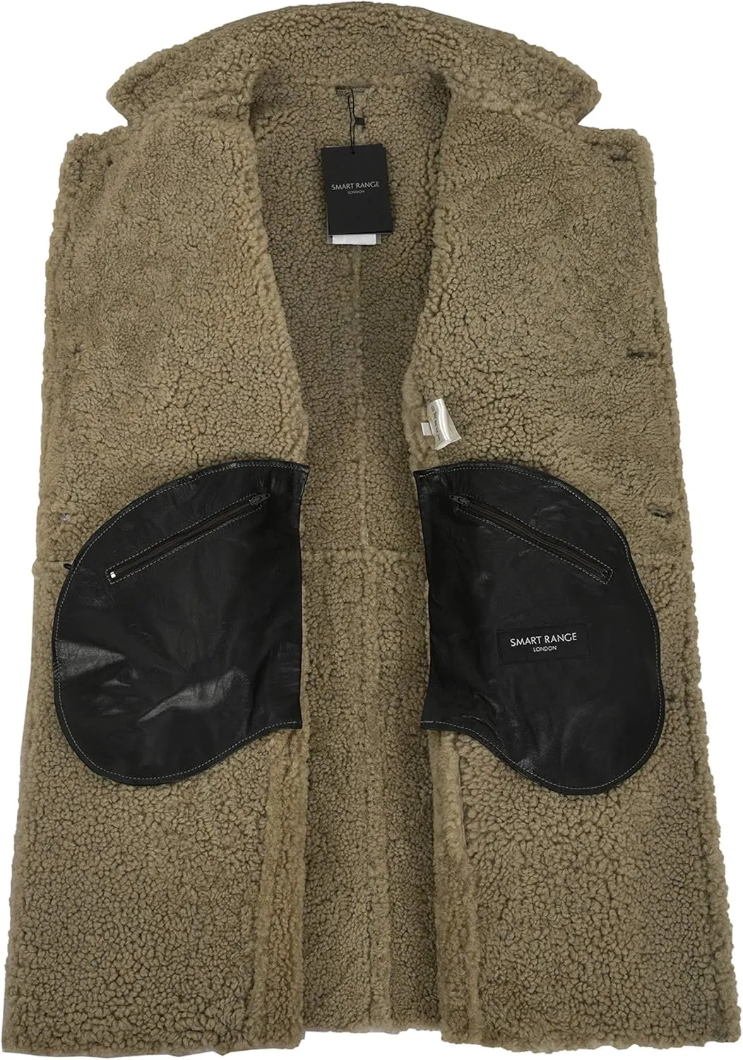Men Sheepskin Coat Classic Real Leather Trench Reefer Bane Warm Coat 2K320