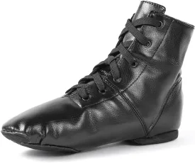 missfiona Jazz Shoes for Woman Canvas Dance Boots Split Sole Ballroom Dancing Flat