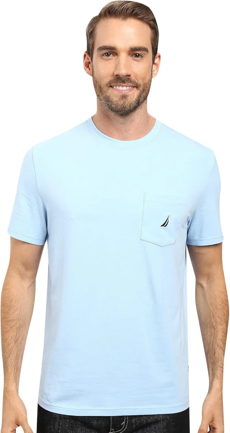 Nautica Men's Solid Crew Neck Short-Sleeve Pocket T-Shirt