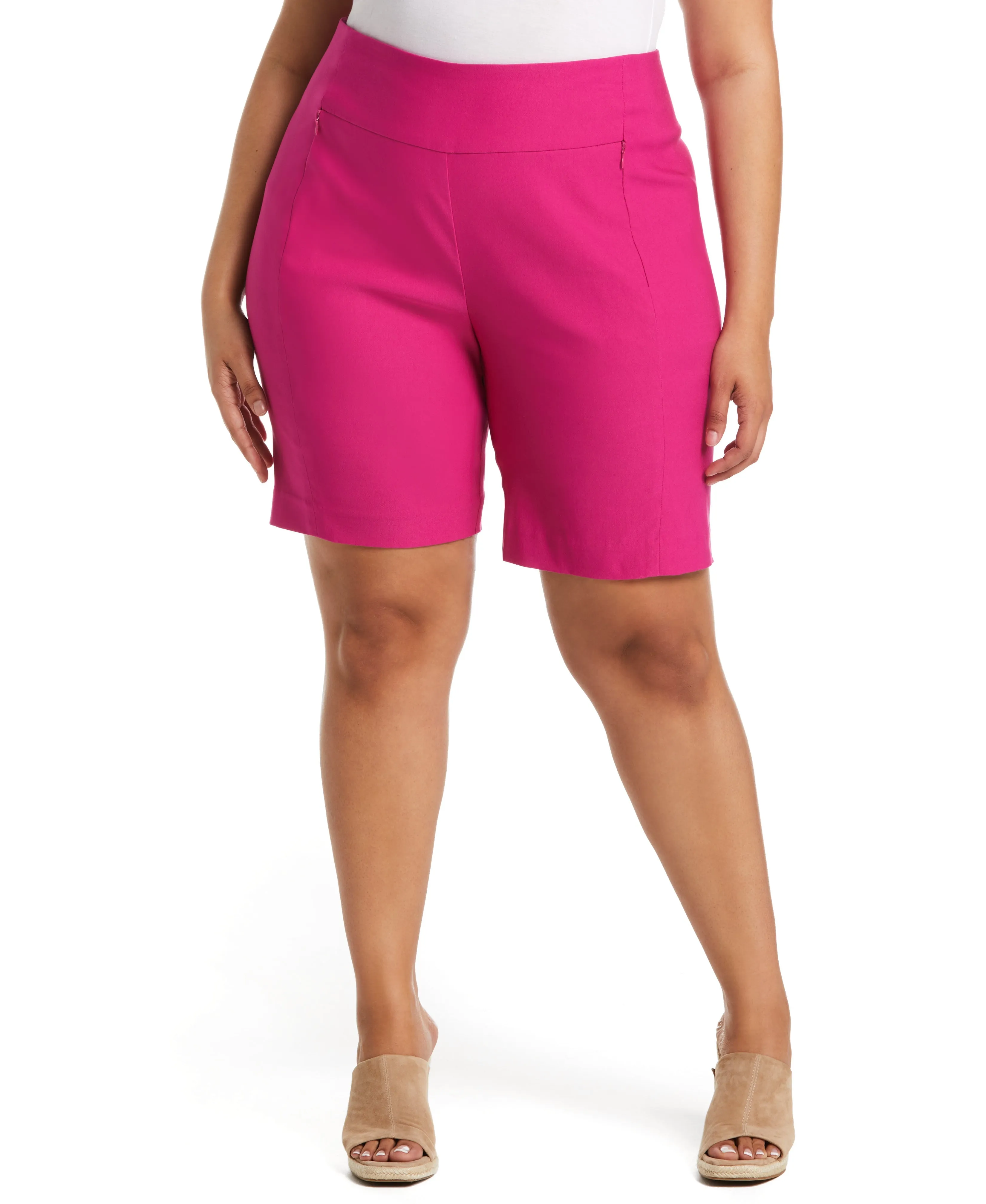 Plus Size Classic Fit Pull-On Short with Zips
