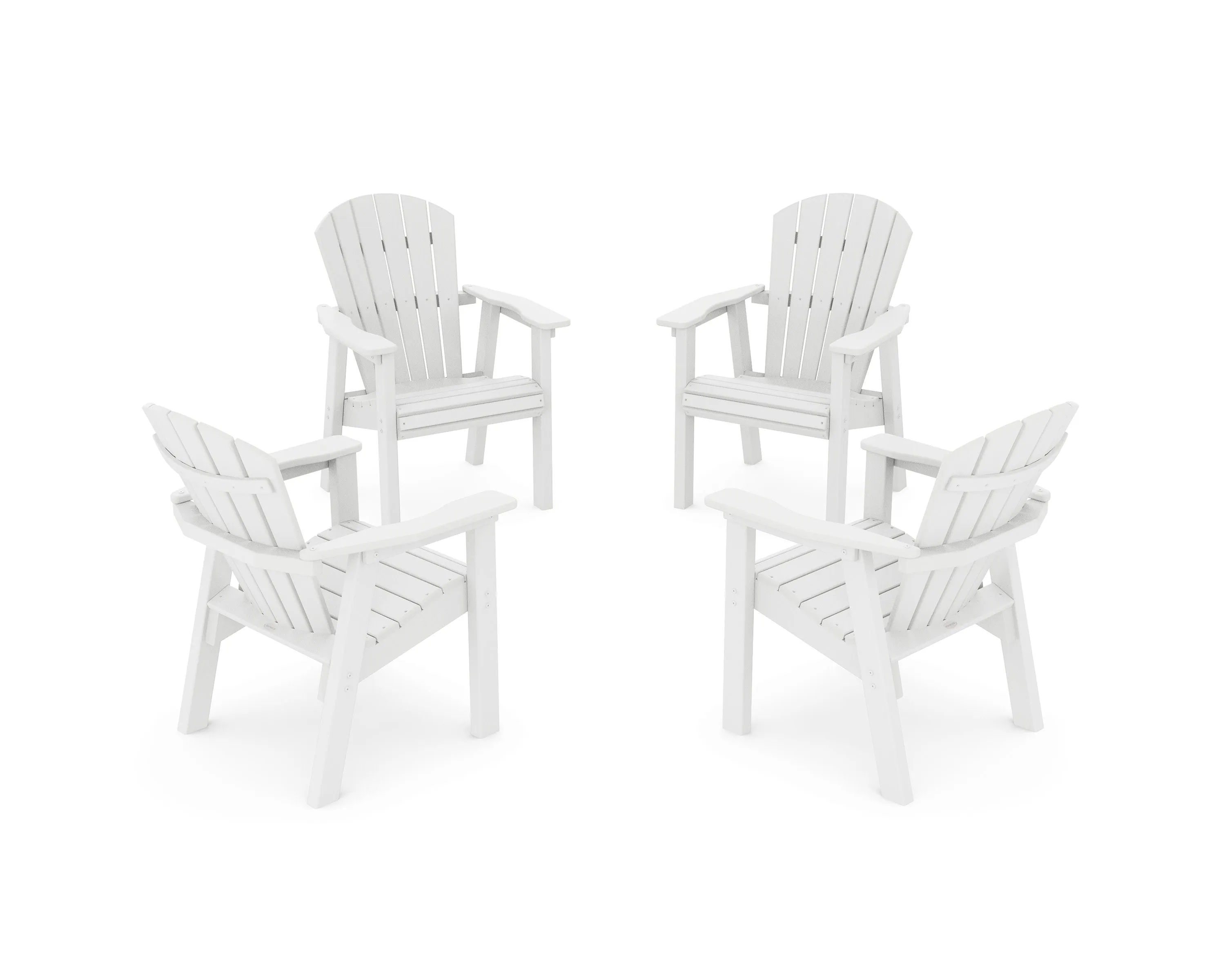 Seashell 4-Piece Upright Adirondack Conversation Set