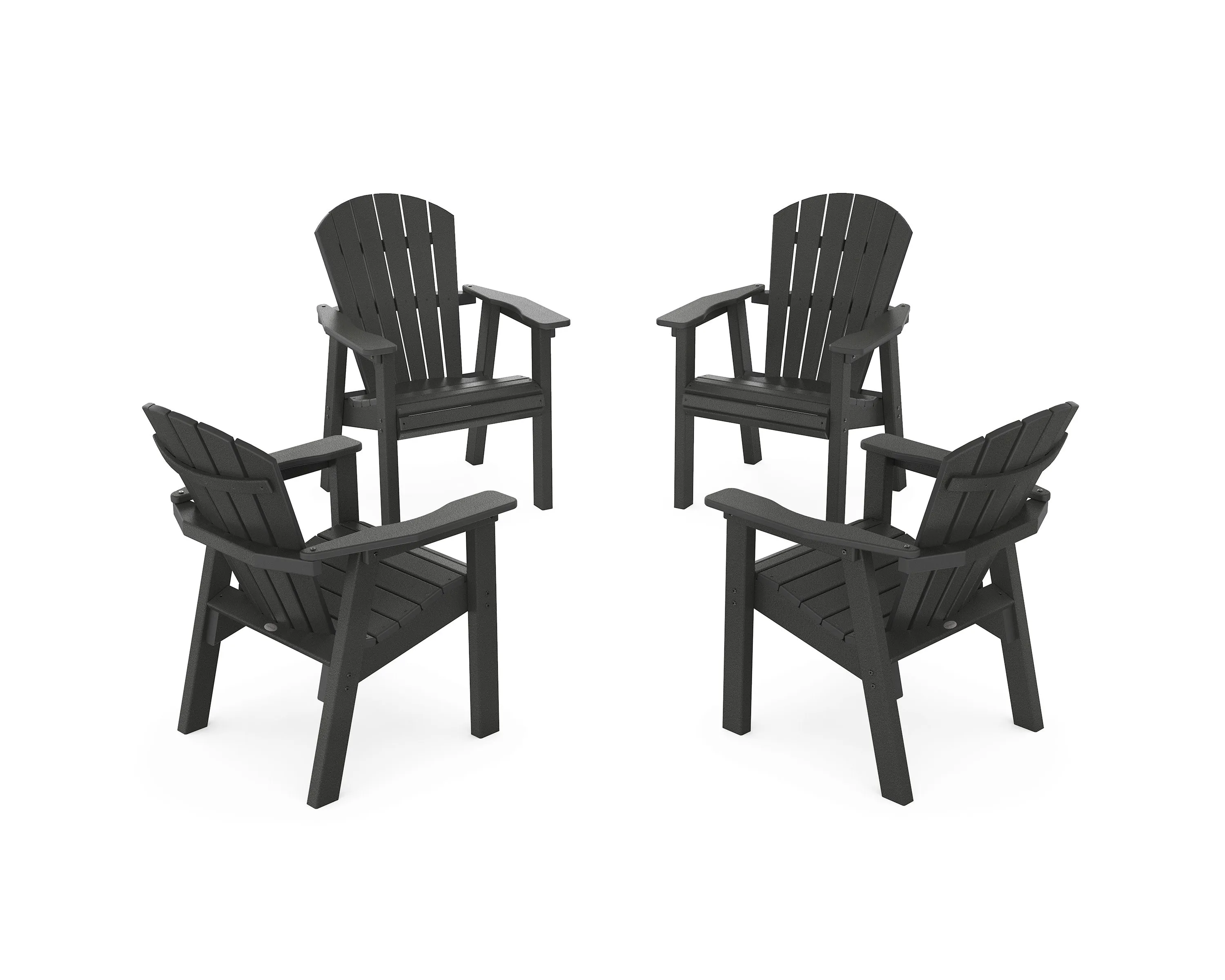 Seashell 4-Piece Upright Adirondack Conversation Set