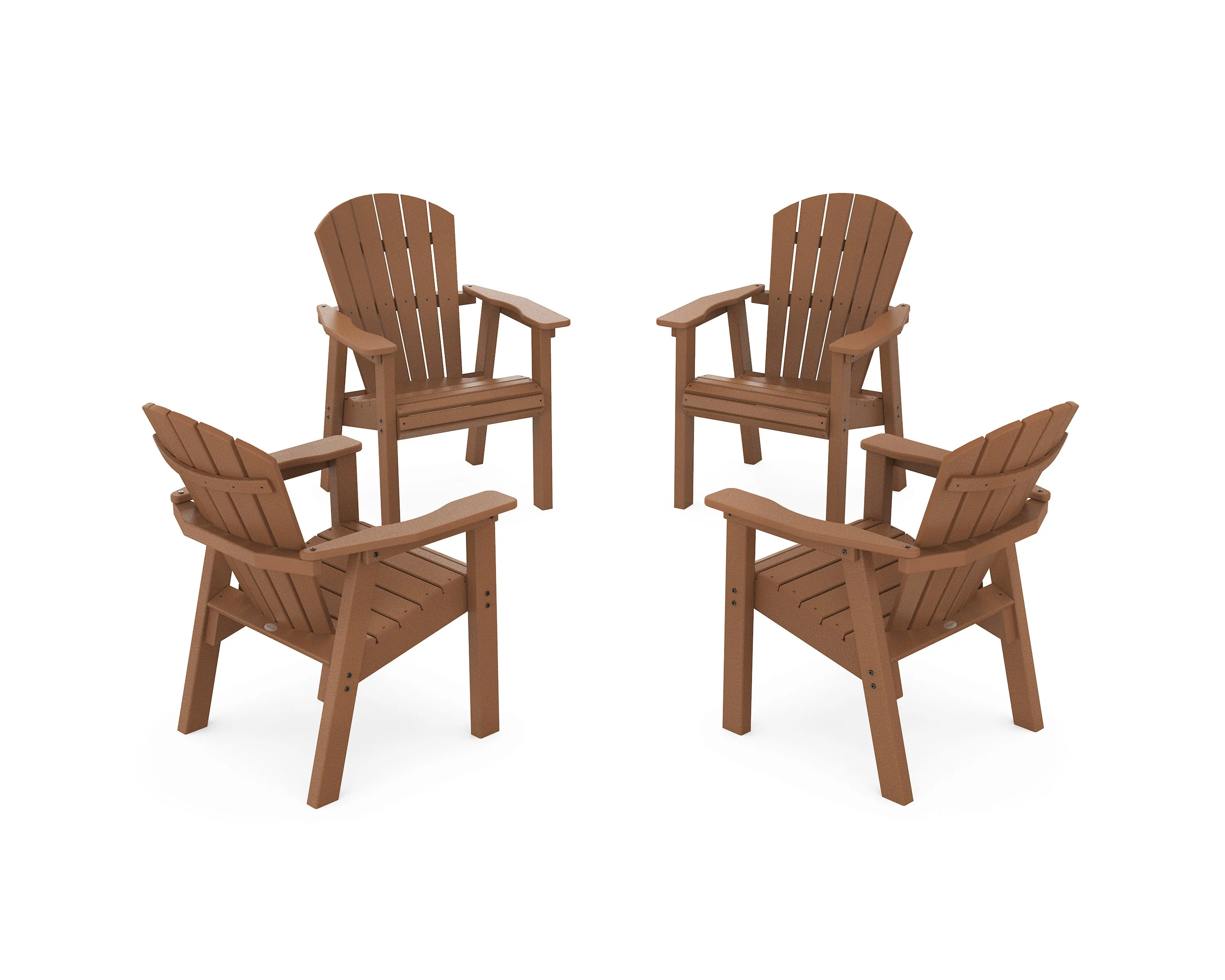 Seashell 4-Piece Upright Adirondack Conversation Set