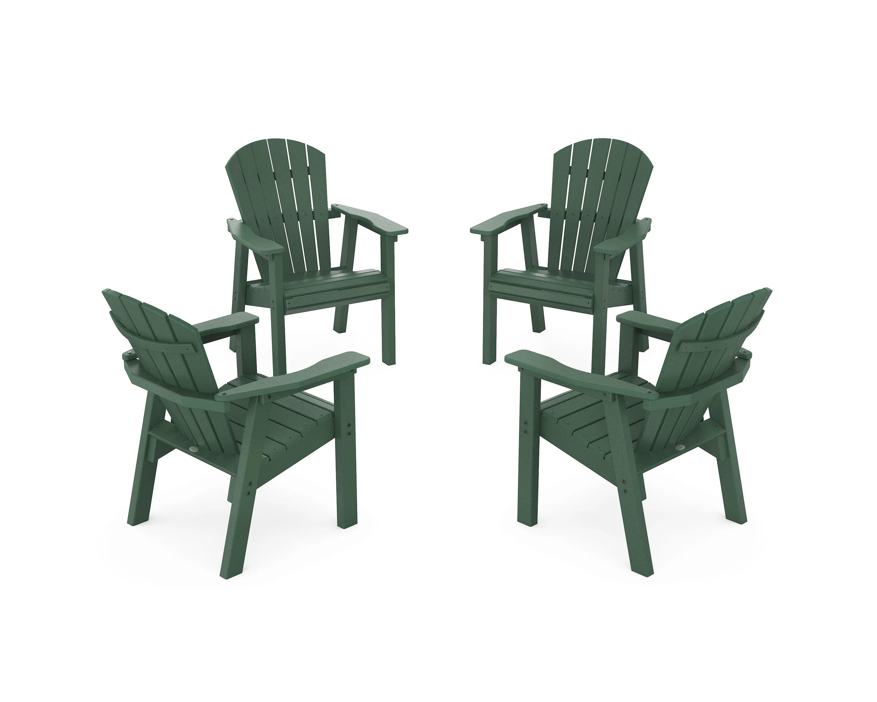 Seashell 4-Piece Upright Adirondack Conversation Set