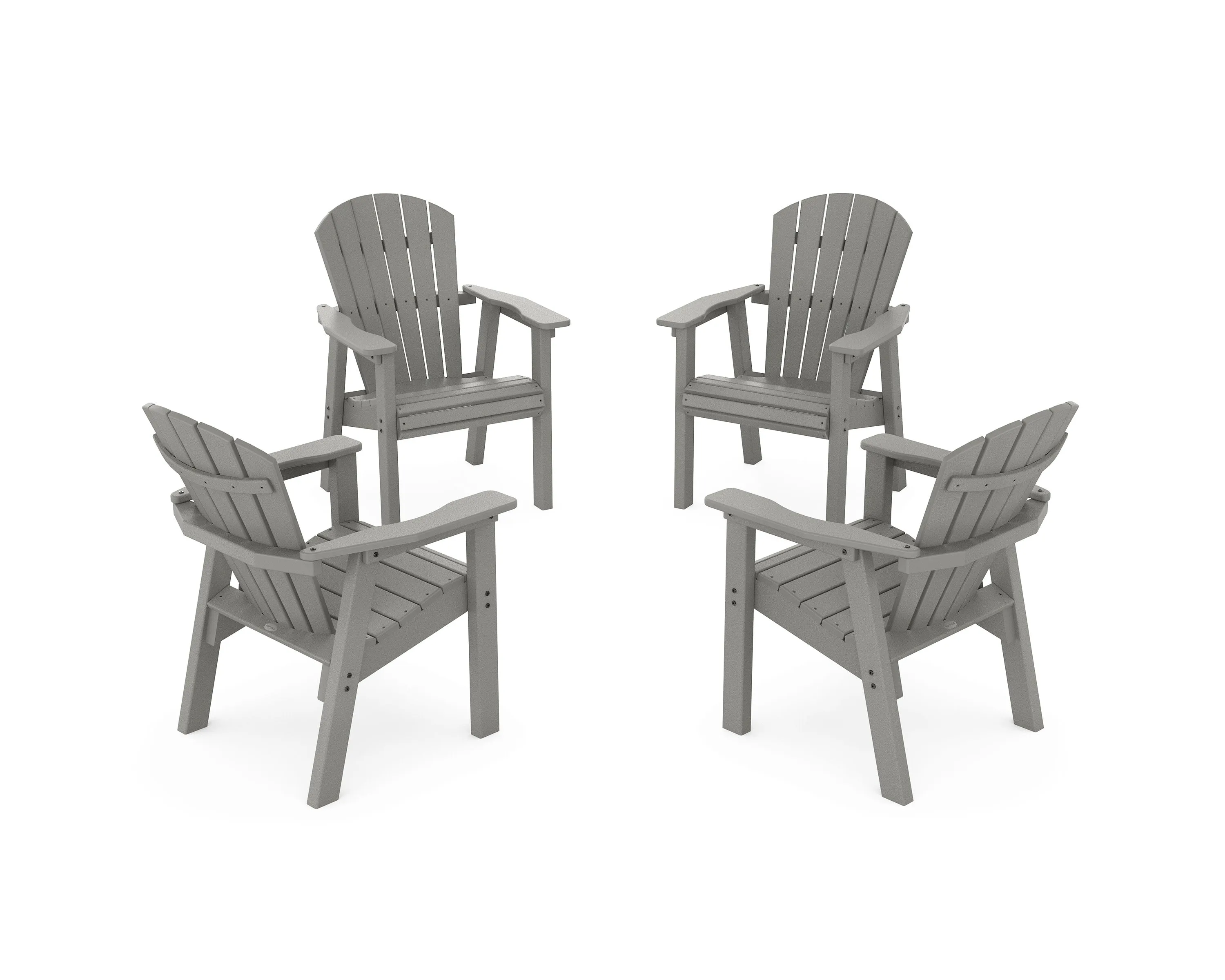 Seashell 4-Piece Upright Adirondack Conversation Set
