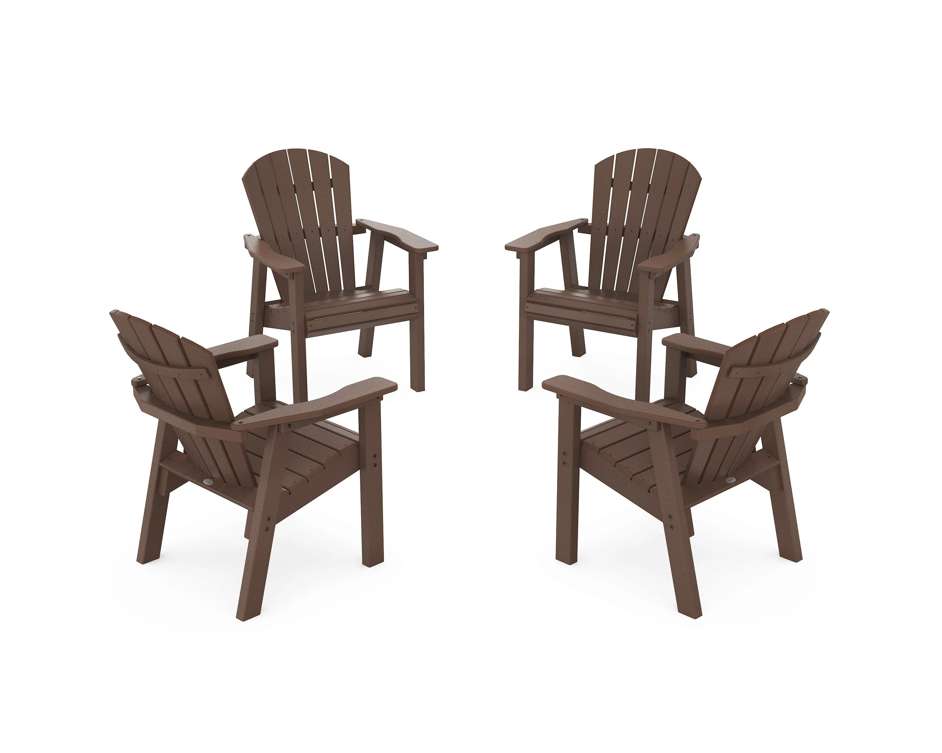 Seashell 4-Piece Upright Adirondack Conversation Set