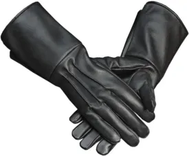 Shanan Medieval Gauntlet Leather Black Waterproof Men's Cosplay Motorcycle Gloves