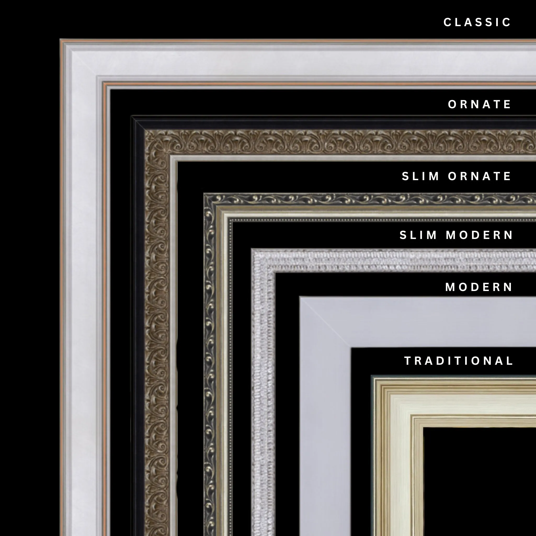 Silver 47x33 Picture Frame Ornate Traditional Classic Antique