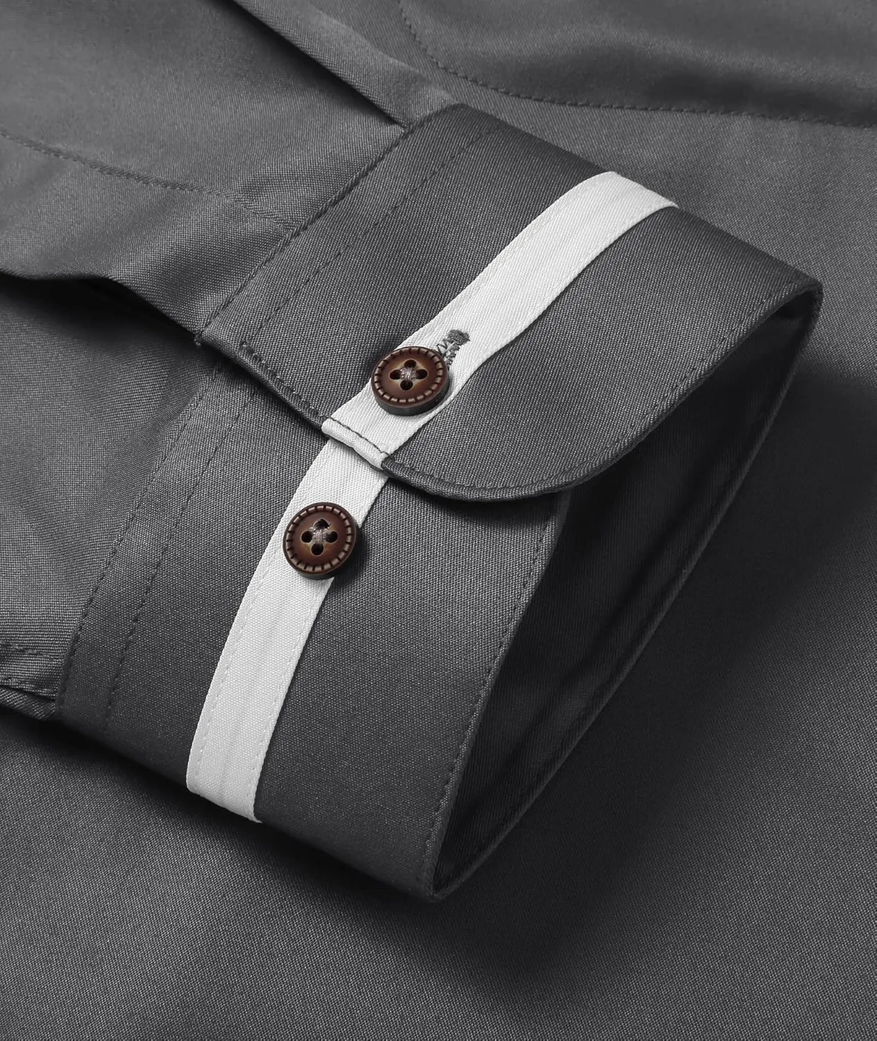 SWISSWELL Mandarin Collar Dress Shirt for Men Clergy Shirt Collarless Button Down Business Casual Shirts