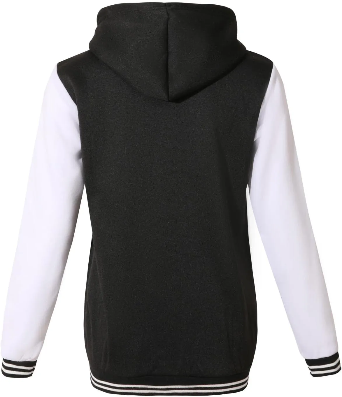 Womens Baseball Jacket Varsity Uniform Casual Loose Cardigan Unisex Adult Long Sleeve Warm Sports Jacket