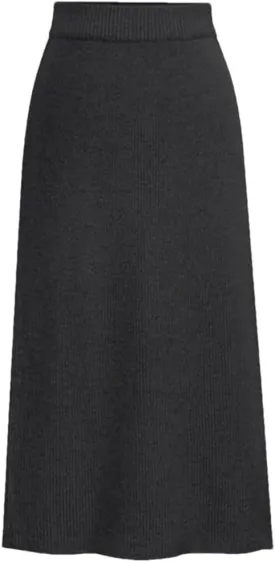 Women's Large Size Knit Pencil Skirt Elastic High Waist Split Midi Skirt Basic Office Casual Wrap Hip Skirt