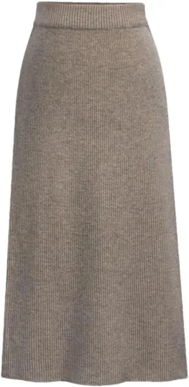 Women's Large Size Knit Pencil Skirt Elastic High Waist Split Midi Skirt Basic Office Casual Wrap Hip Skirt