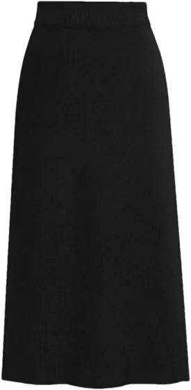Women's Large Size Knit Pencil Skirt Elastic High Waist Split Midi Skirt Basic Office Casual Wrap Hip Skirt