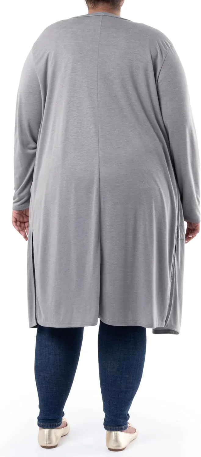 Wright's Women's Plus Size Jersey Duster Cardigan