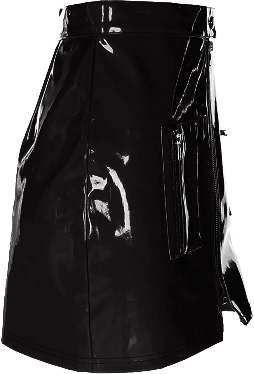 xxxiticat Women's Faux Leather Skirt Cute High Waist Bodycon Pencil Mini PU Skirts with Decorative Zippers