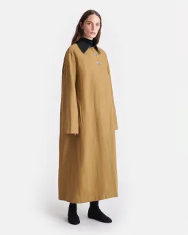 Zofia - Wax Cotton Coat - Yellow Khaki